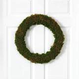 20” Moss Artificial Wreath-Parc Decor