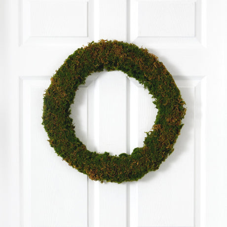 20” Moss Artificial Wreath-Parc Decor