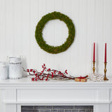 20” Moss Artificial Wreath-Parc Decor