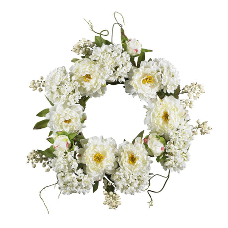 20" Peony Hydrangea Wreath"-Parc Decor