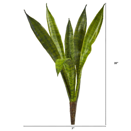 20” Sansevieria Artificial Plant (Set of 6)-Parc Decor