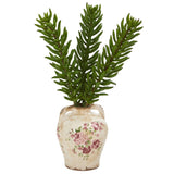 20” Succulent Artificial Plant in Floral Jar-Parc Decor