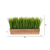20” Vanilla Grass Artificial Plant in Decorative Planter-Parc Decor