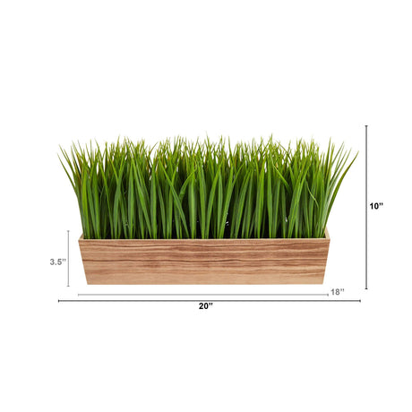 20” Vanilla Grass Artificial Plant in Decorative Planter-Parc Decor