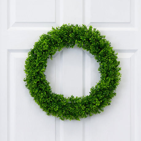 20” Artificial Boxwood Wreath-Wreath-Parc Decor
