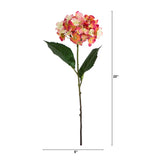 20" Artificial Hydrangea Flower Stems- Set of 3-Stem-Parc Decor