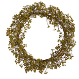 20” Autumn Gypsophila Artificial Wreath-Wreath-Parc Decor