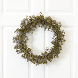 20” Autumn Gypsophila Artificial Wreath-Wreath-Parc Decor