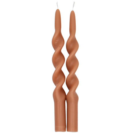 20 Caramel Swirl Candles - 10 Packs of 2
