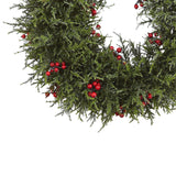 20” Cedar Berry Wreath-Wreath-Parc Decor