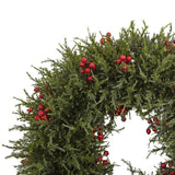 20” Cedar Berry Wreath-Wreath-Parc Decor