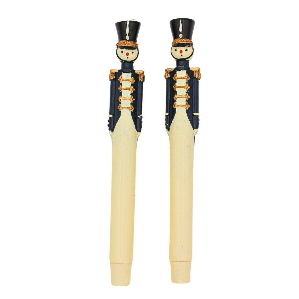 20 Handpainted Navy Blue Royal Guard Candles - Case of 10 packs