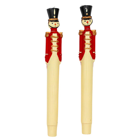 20 Handpainted Red Royal Guard Candles – Case of 10 Packs