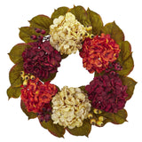 20” Hydrangea Berry Artificial Wreath-Wreath-Parc Decor