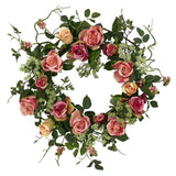 20" Rose Wreath-Wreath-Parc Decor