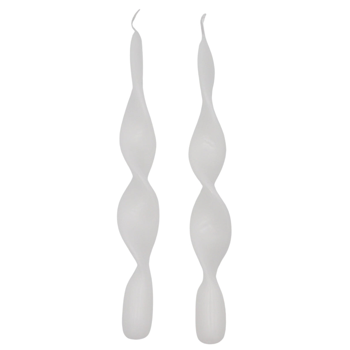 20 White Cotton Swirl Candles - 10 Packs of 2