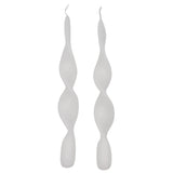 20 White Cotton Swirl Candles - 10 Packs of 2