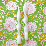 20 White Cotton Swirl Candles - 10 Packs of 2