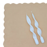 20 White Cotton Swirl Candles - 10 Packs of 2