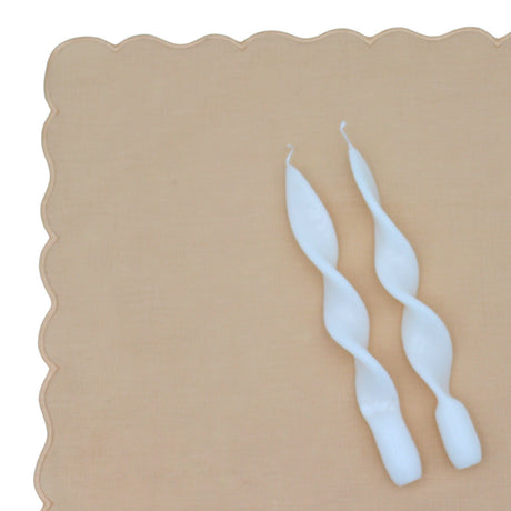 20 White Cotton Swirl Candles - 10 Packs of 2