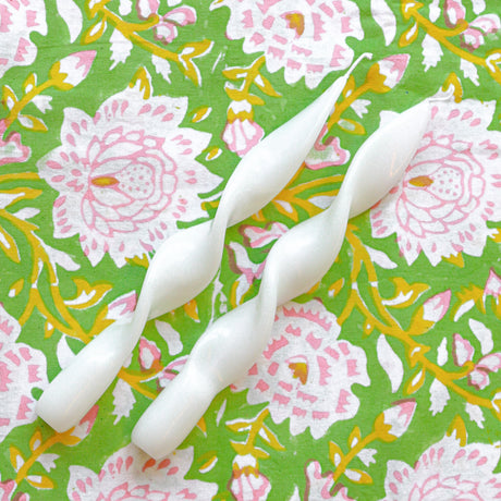 20 White Cotton Swirl Candles – 10 Packs of 2-Candle-Parc Decor