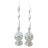 20 White Cotton Swirl Candles - 10 Packs of 2