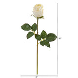 21” Rose Bud Artificial Flower (Set of 6)-Parc Decor