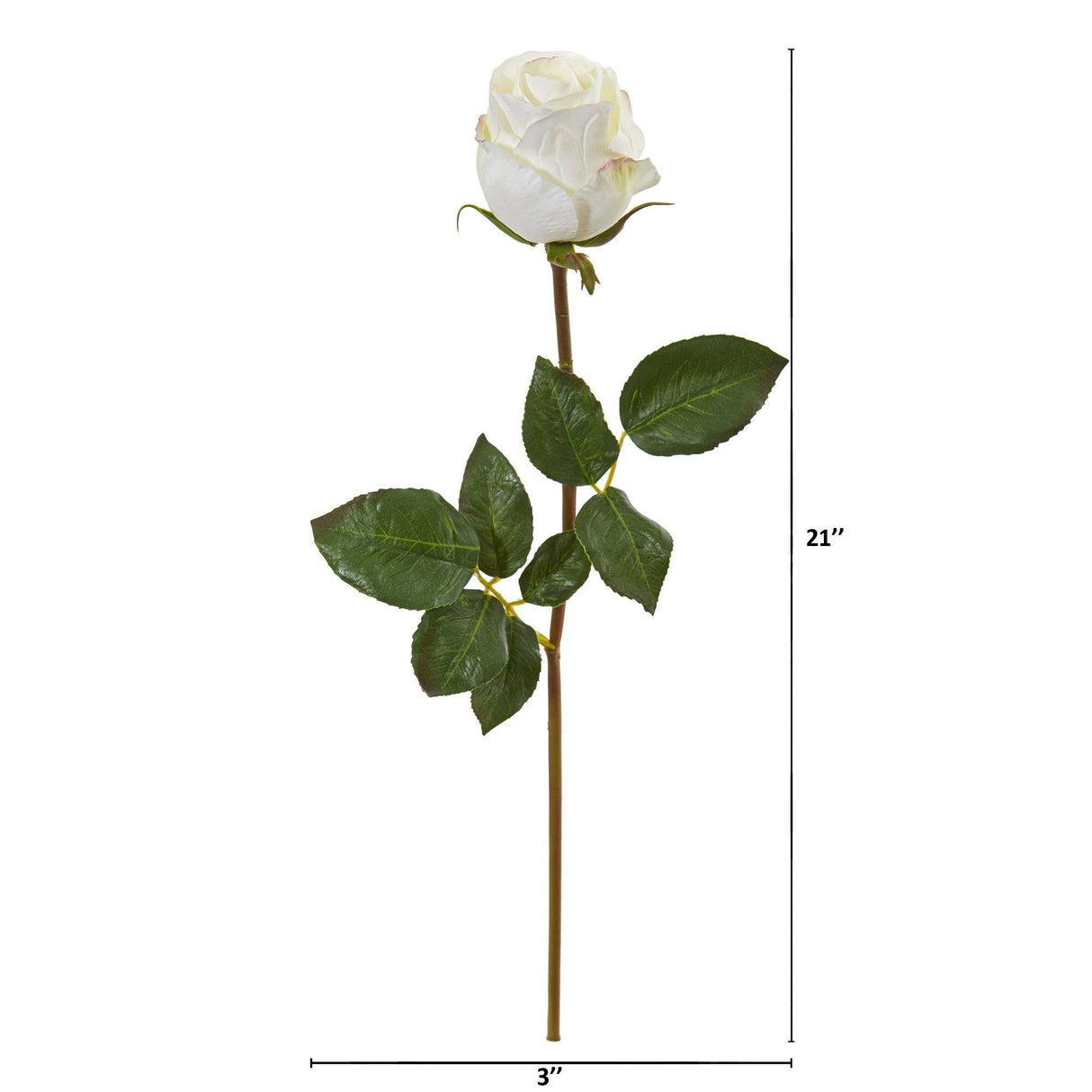 21” Rose Bud Artificial Flower (Set of 6)-Parc Decor