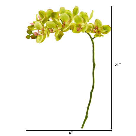 21” Artificial Phalaenopsis Orchid Flower (Set of 6)-Stem-Parc Decor