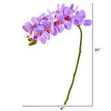 21” Artificial Phalaenopsis Orchid Flower (Set of 6)-Stem-Parc Decor