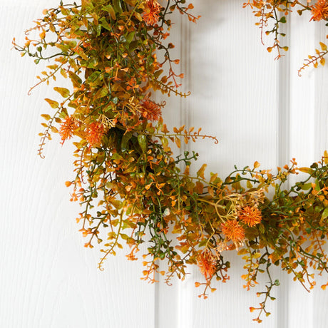 21” Autumn Fern Artificial Wreath-Wreath-Parc Decor