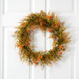 21” Autumn Fern Artificial Wreath-Wreath-Parc Decor