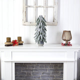 21” Flocked Artificial Christmas Tree in Decorative Planter-Christmas Tree-Parc Decor