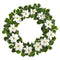 21” Poinsettia and Variegated Holly Artificial Christmas Wreath-Wreath-Parc Decor