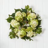 22” Artificial Hydrangea Wreath-Parc Decor