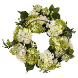 22” Artificial Hydrangea Wreath-Parc Decor