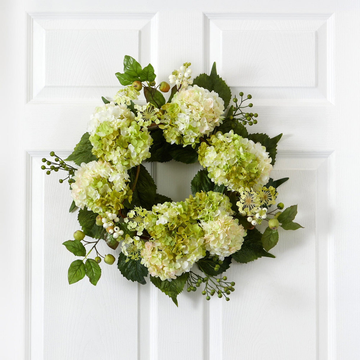 22” Artificial Hydrangea Wreath-Parc Decor