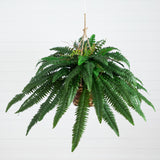 22" Artificial Large Boston Fern Hanging Basket"-Parc Decor