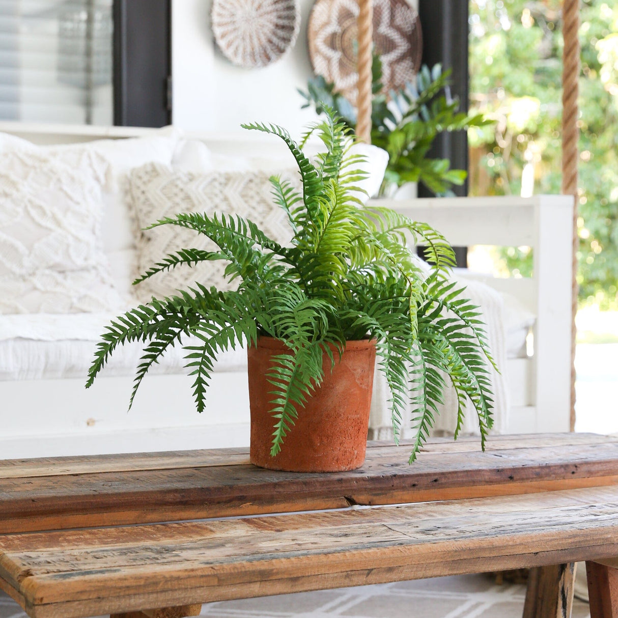 22” Artificial Fern Plant in Decorative Planter-Plant in Planter-Parc Decor