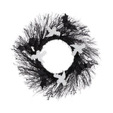 22" Halloween Ghost and Bats Twig Wreath-Wreath-Parc Decor