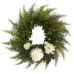 23” Assorted Fern and Chrysanthemum Artificial Wreath-Parc Decor