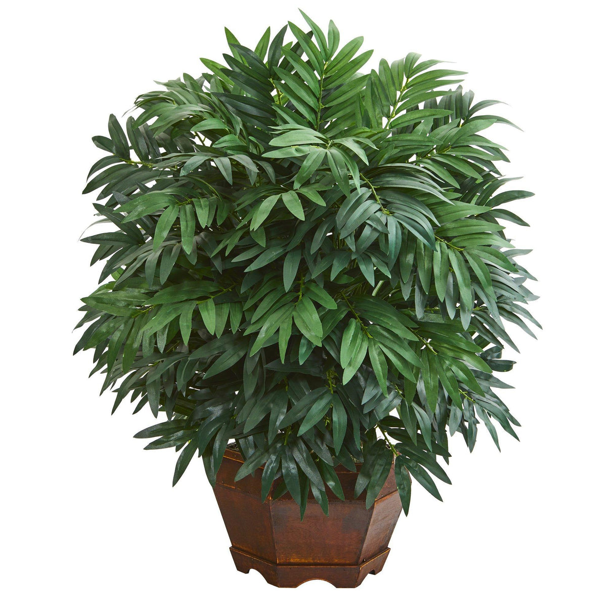 24” Bamboo Palm Artificial Plant in Decorative Planter-Parc Decor