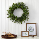 24” Eucalyptus Artificial Wreath-Parc Decor