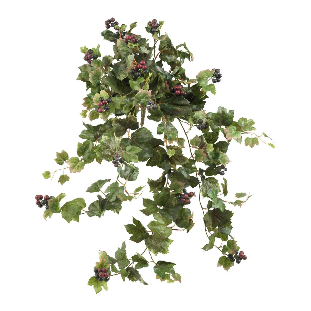 24” Grape Leaf Hanging Artificial Plant (Set of 2)-Parc Decor