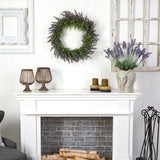 24” Lavender Artificial Wreath-Parc Decor