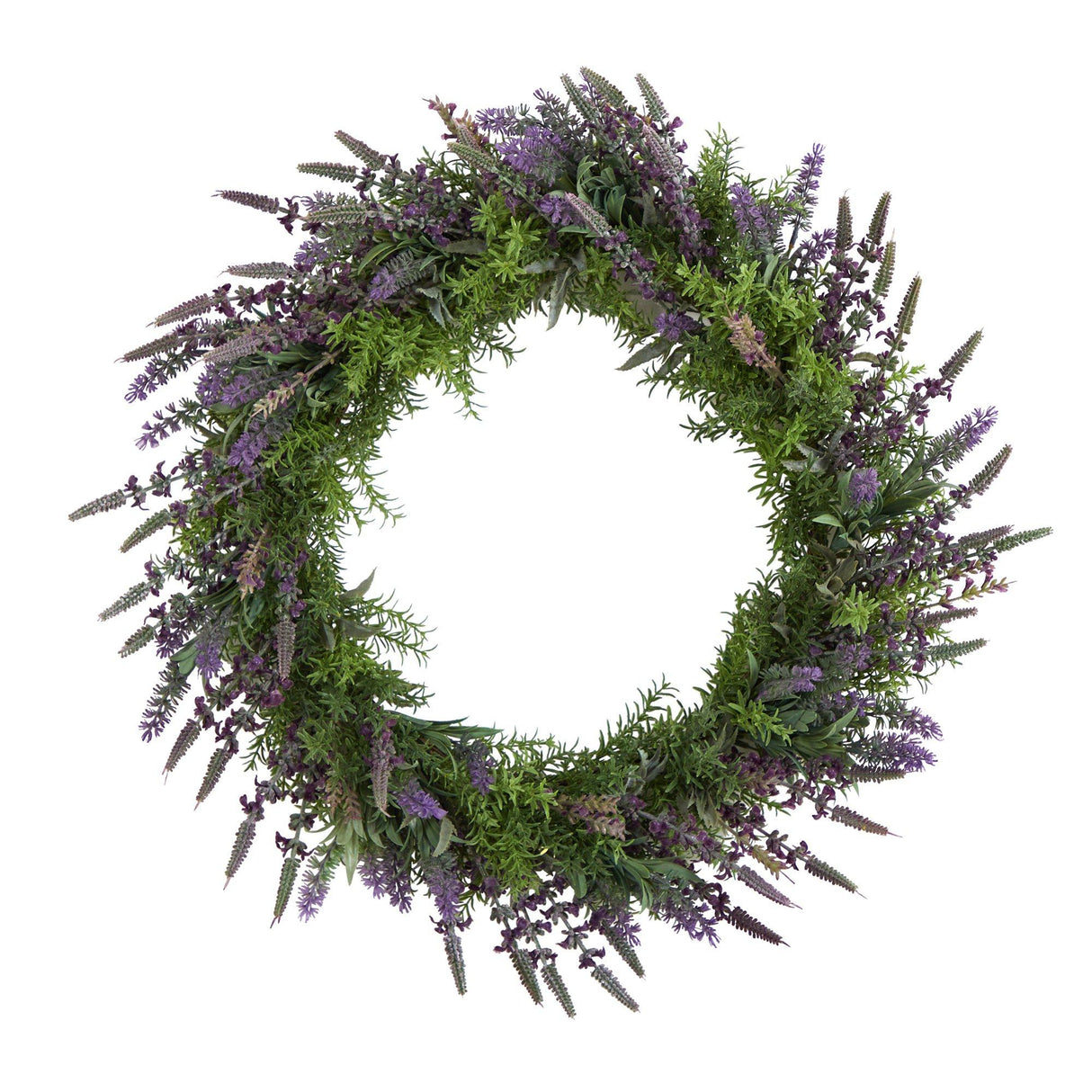 24” Lavender Artificial Wreath-Parc Decor
