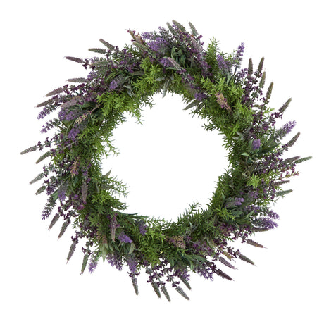 24” Lavender Artificial Wreath-Parc Decor