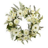 24” Mixed Daisy’s and Ranunculus Wreath-Parc Decor