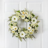 24” Mixed Daisy’s and Ranunculus Wreath-Parc Decor