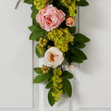 24'' Mixed Peony & Hydrangea Teardrop-Parc Decor
